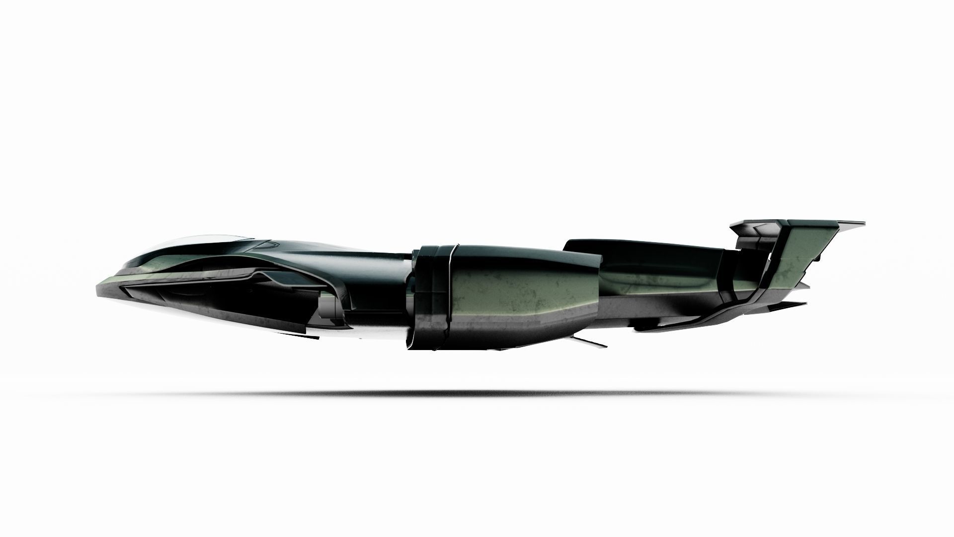 Sci-fi Spaceship Spartan  3D model_8