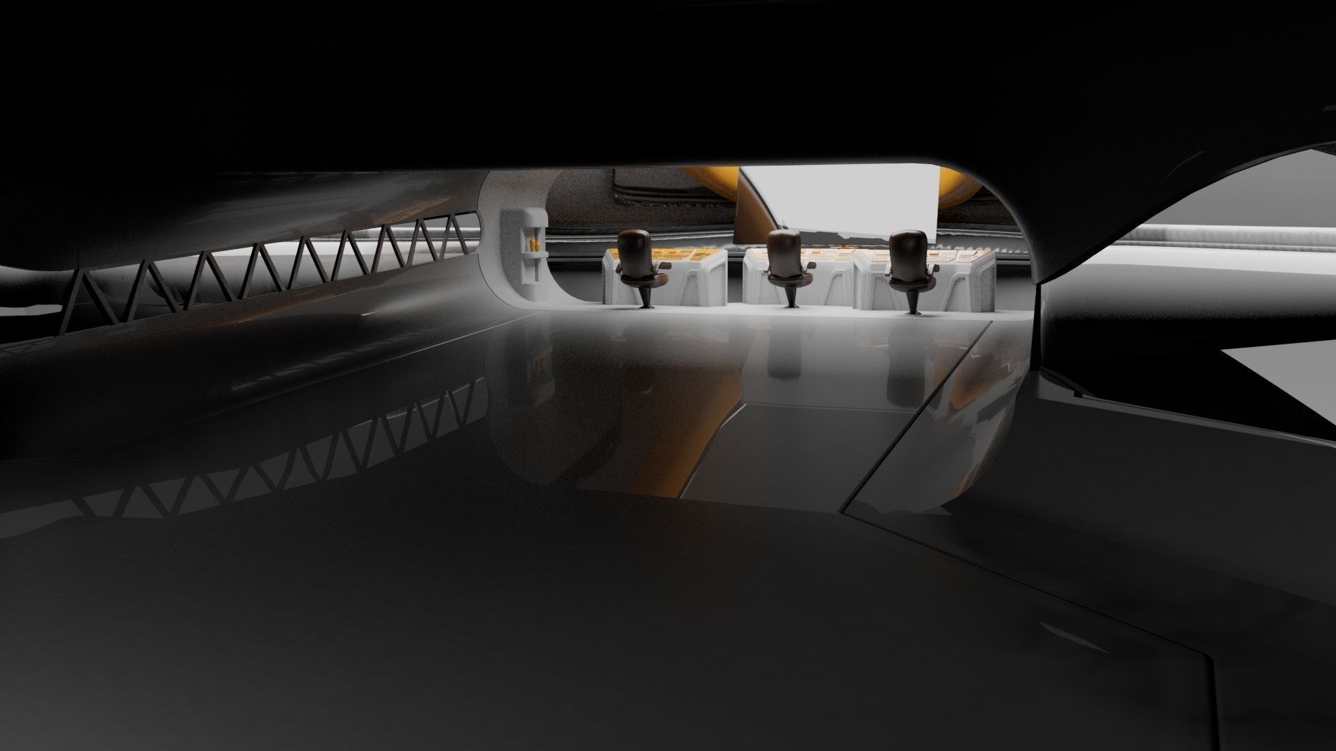 Sci-fi Spaceship Spartan  3D model_4