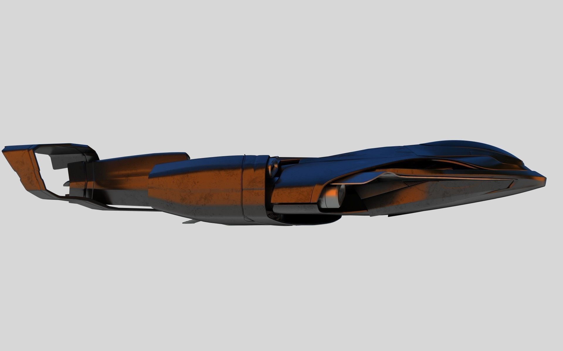 Sci-fi Spaceship Spartan  3D model_9