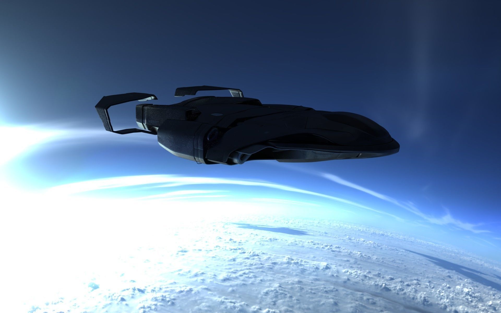 Sci-fi Spaceship Spartan  3D model_10