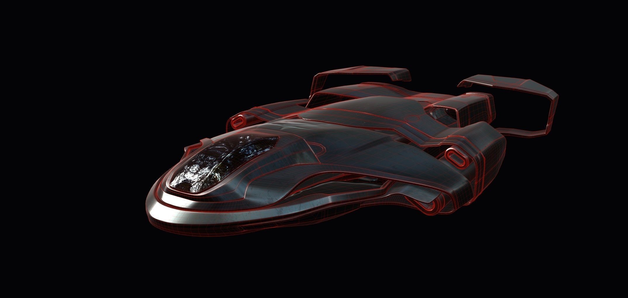 Sci-fi Spaceship Spartan  3D model_26