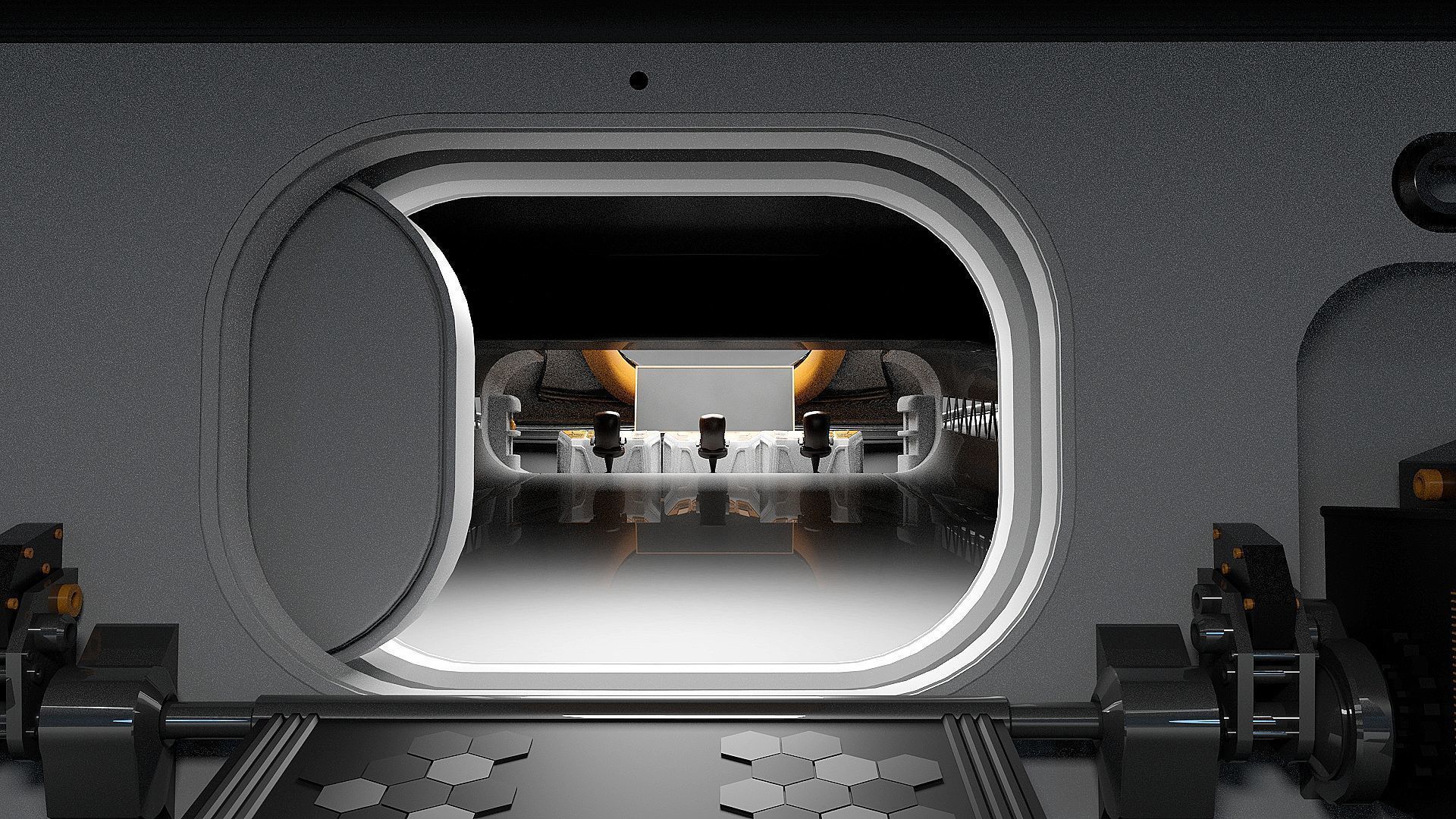 Sci-fi Spaceship Spartan  3D model_2