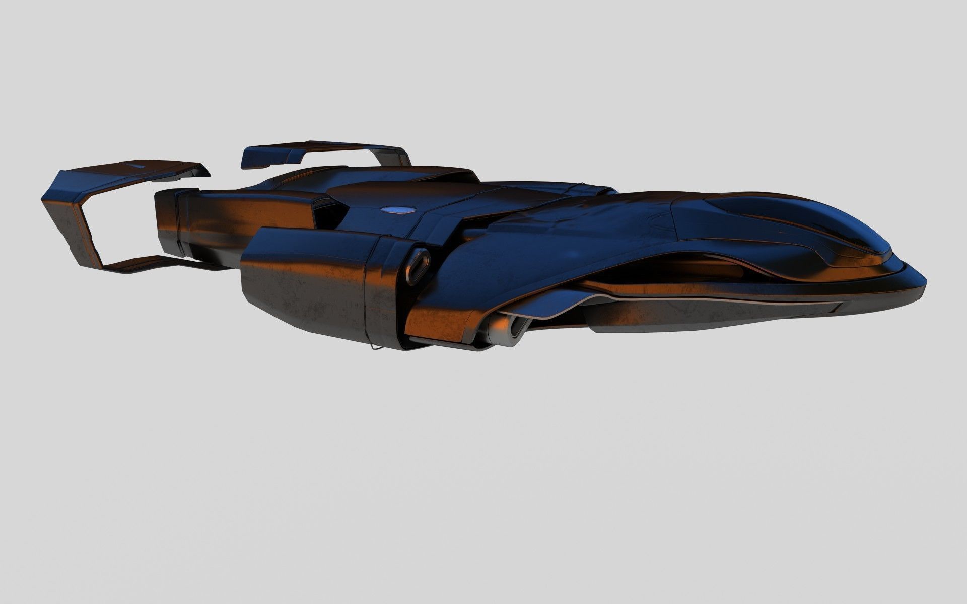 Sci-fi Spaceship Spartan  3D model_7