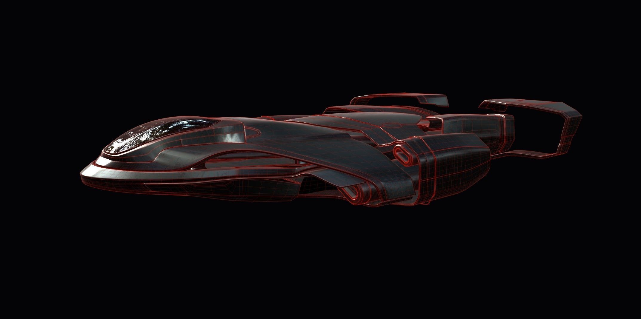 Sci-fi Spaceship Spartan  3D model_15