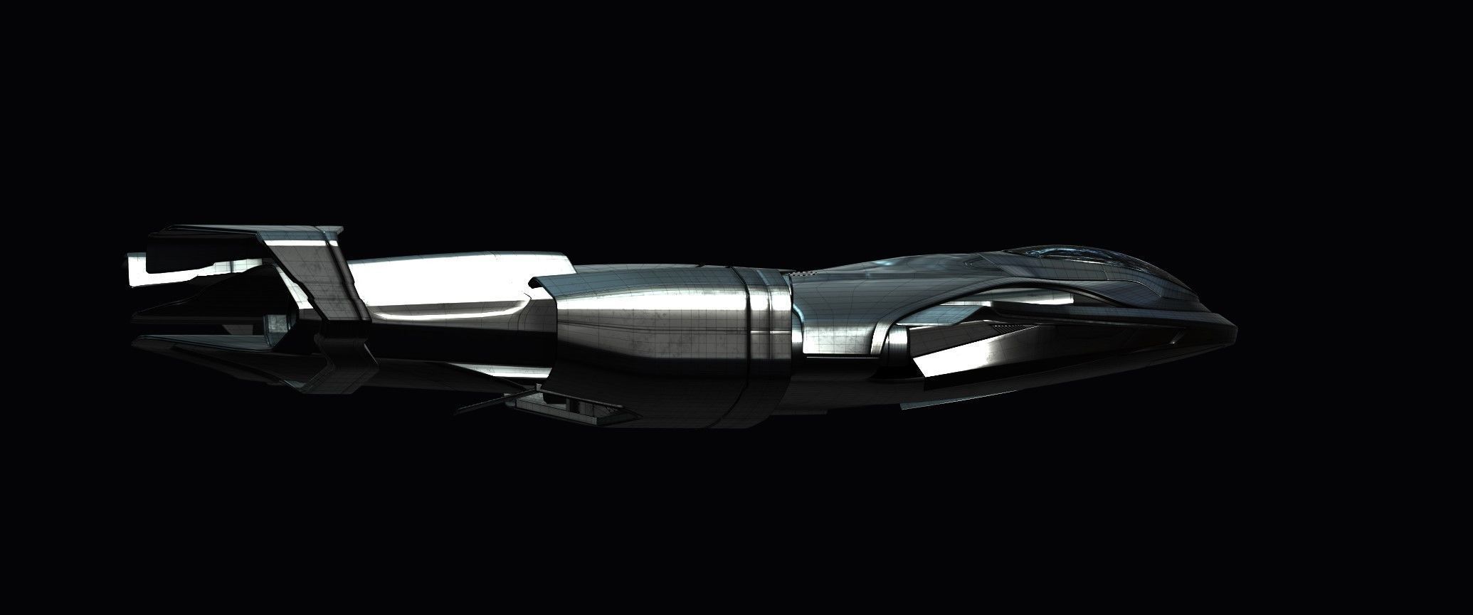 Sci-fi Spaceship Spartan  3D model_16