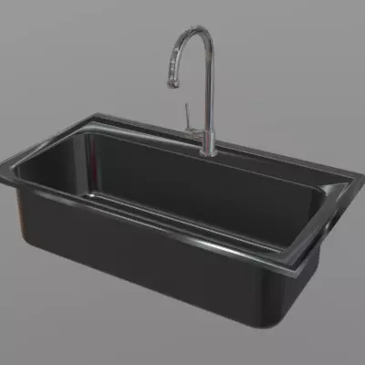 Sink with mixer tap Lavello Free 3D model_0