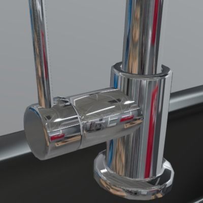 Sink with mixer tap Lavello Free 3D model_2