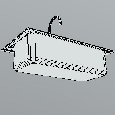 Sink with mixer tap Lavello Free 3D model_9