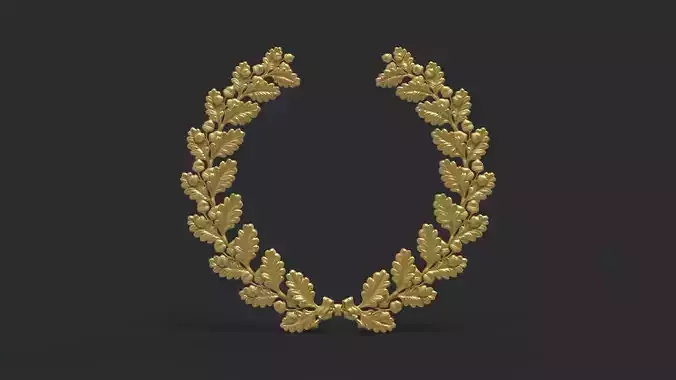 Wreath of oak leaves 3D print model