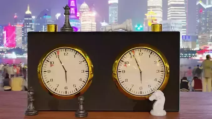 Mechanical Chess Clock Animated