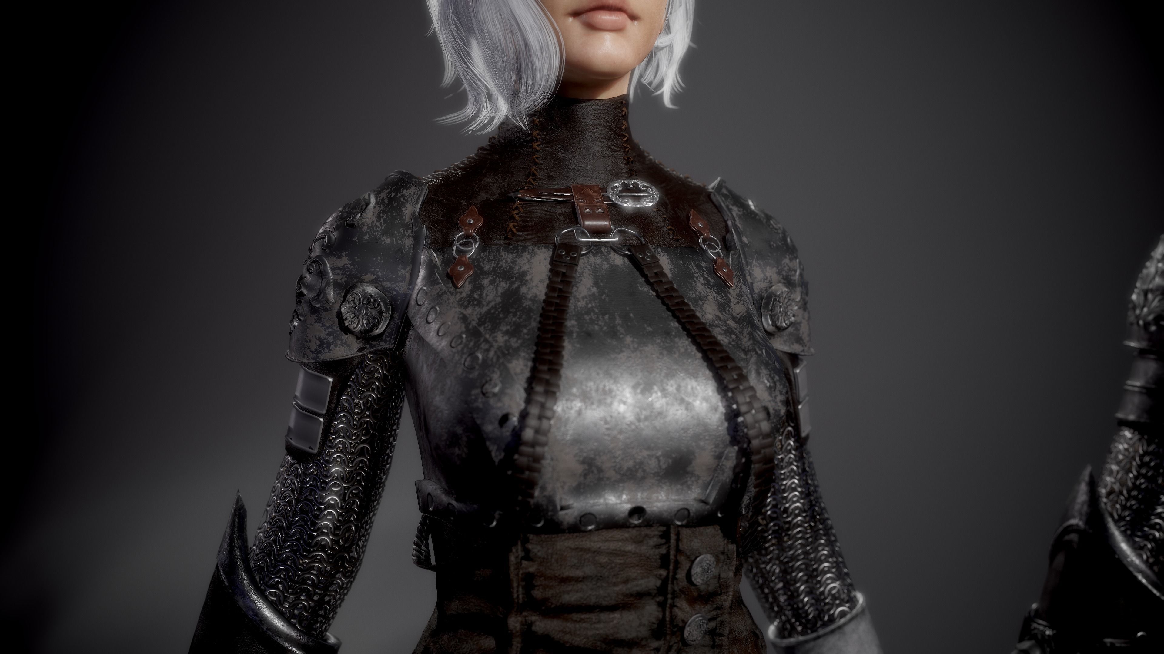 Nadejda Full character realistic 2 skin and textures Low-poly 3D model_3