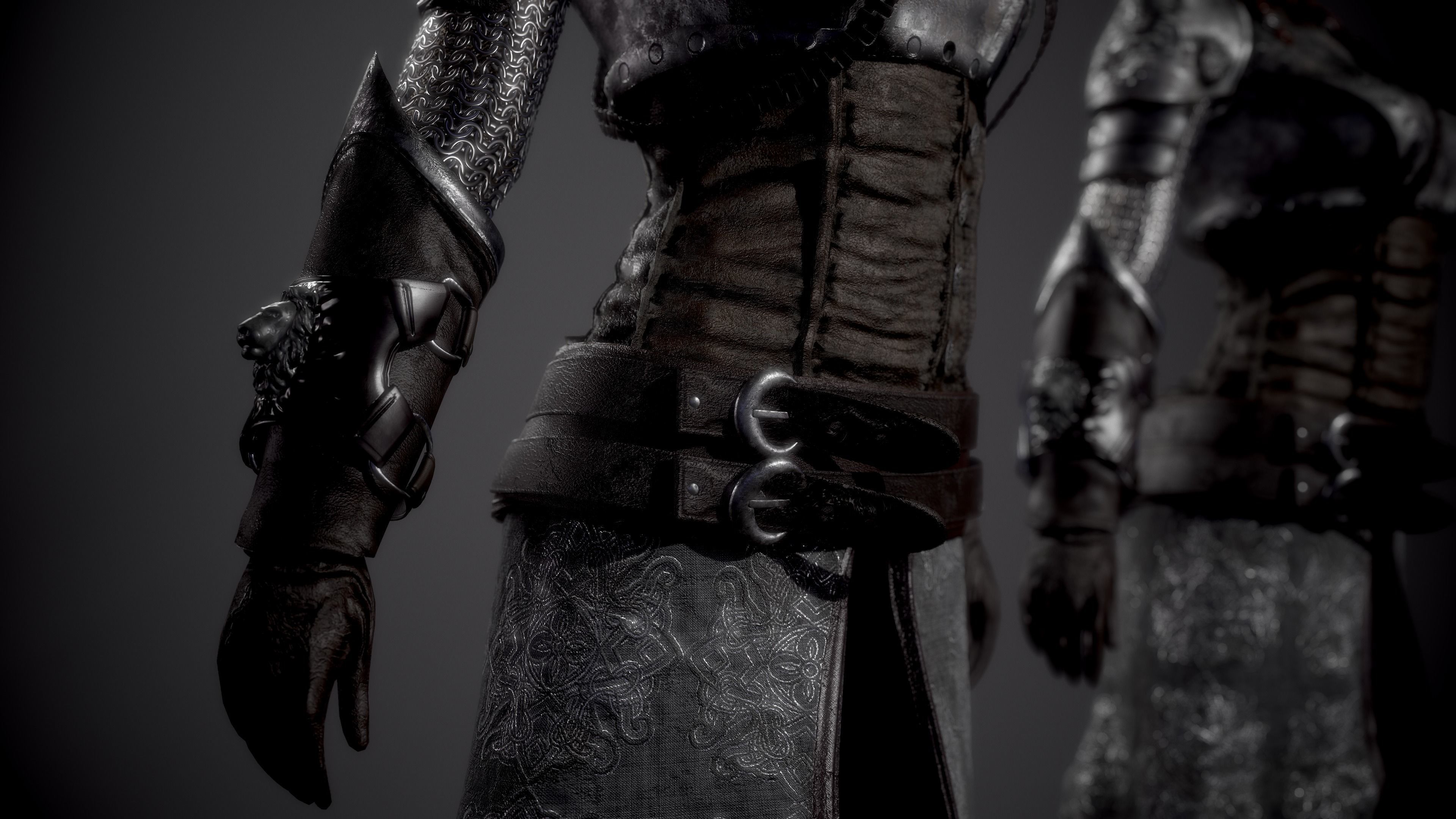 Nadejda Full character realistic 2 skin and textures Low-poly 3D model_4