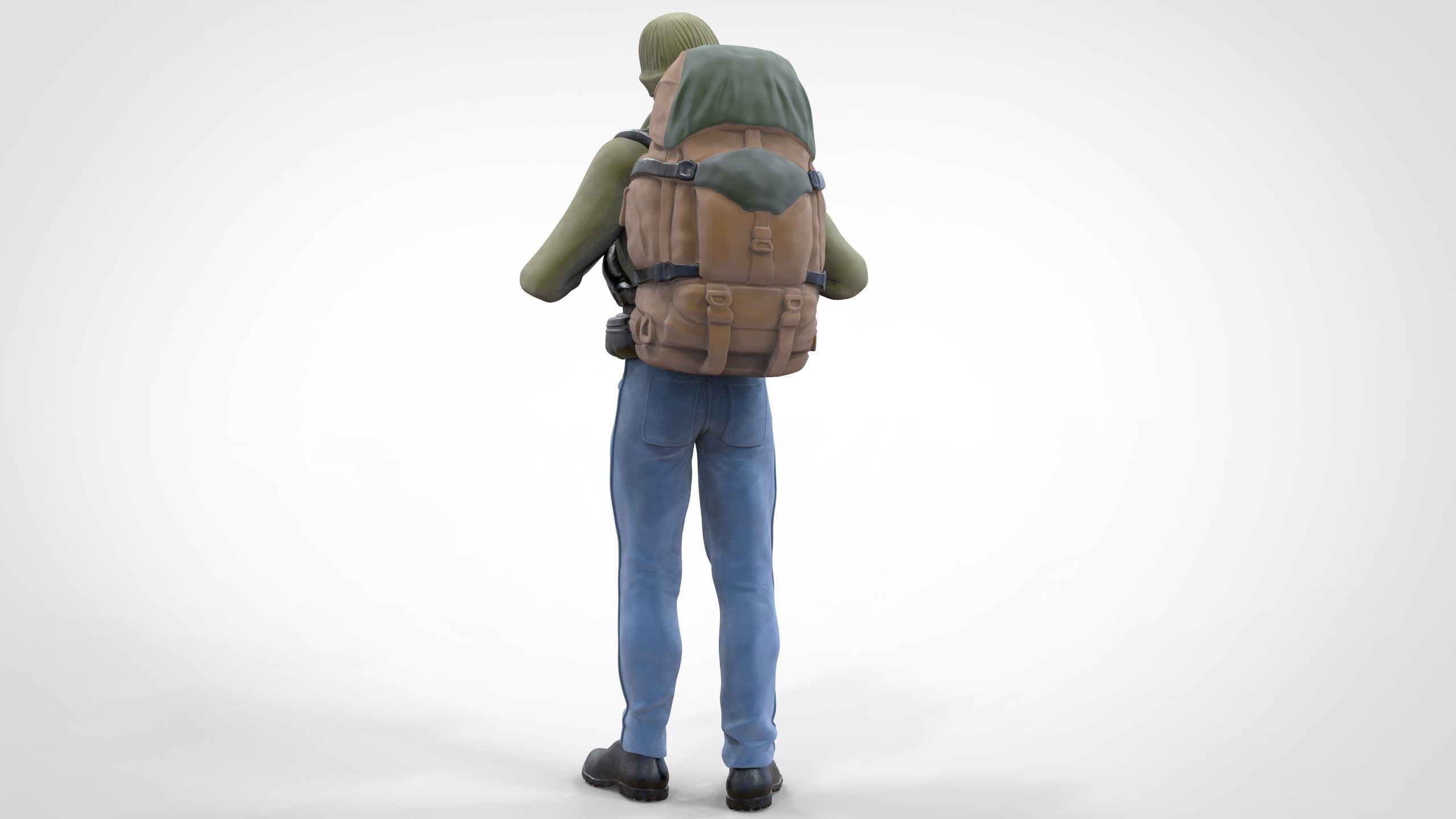N1 Hiker 1 64 Miniature standing 3D print model_13