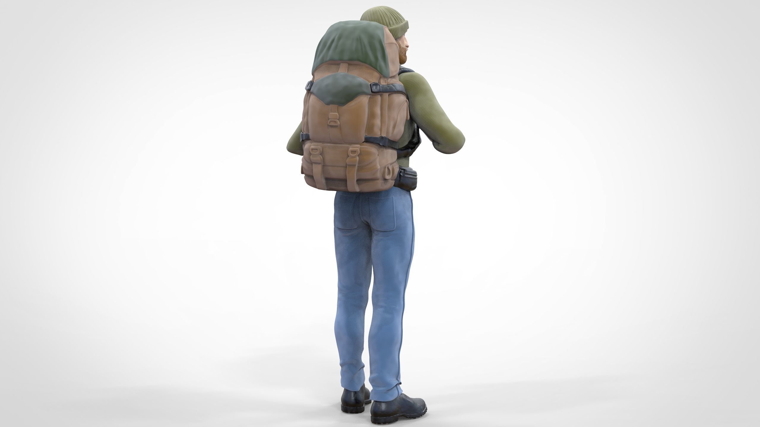 N1 Hiker 1 64 Miniature standing 3D print model_17