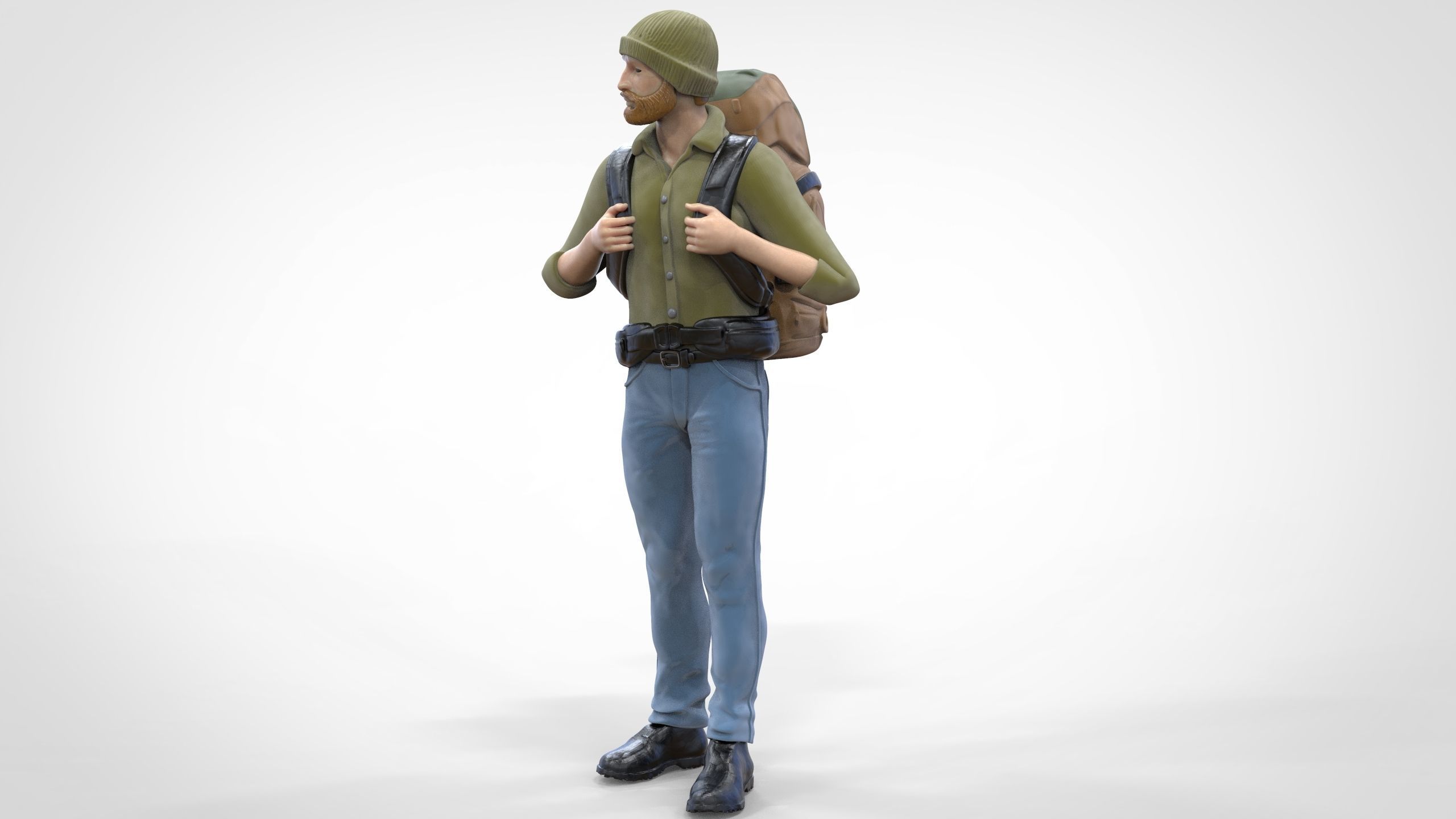 N1 Hiker 1 64 Miniature standing 3D print model_6