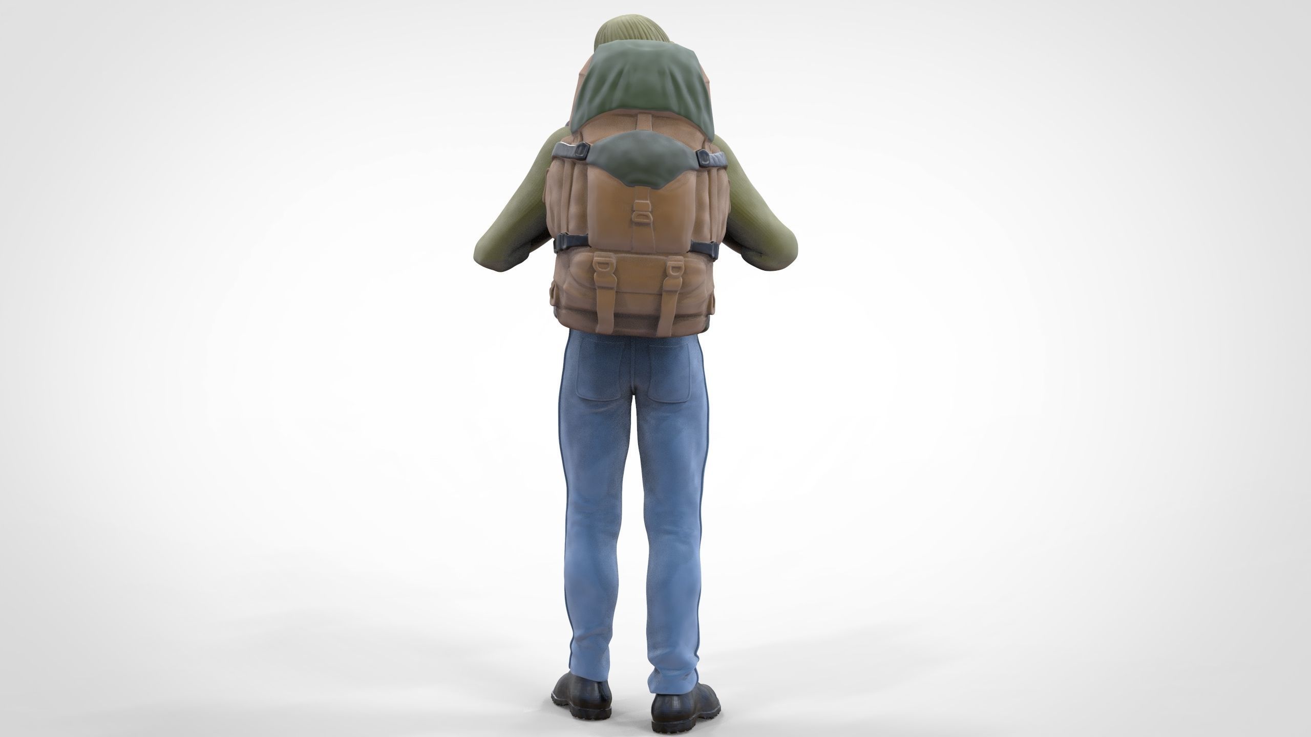 N1 Hiker 1 64 Miniature standing 3D print model_15