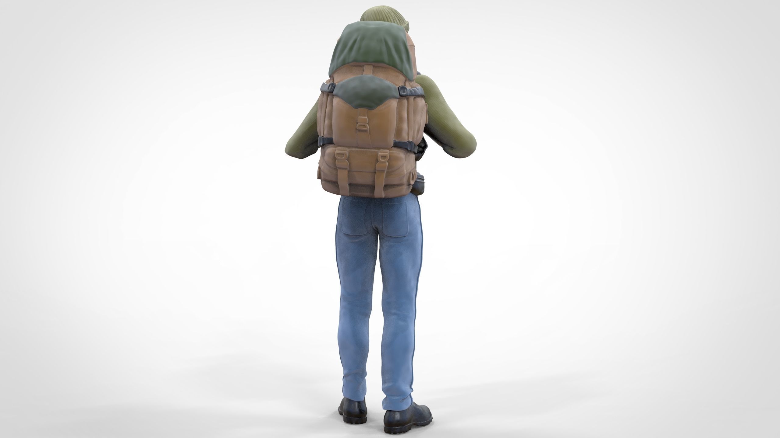 N1 Hiker 1 64 Miniature standing 3D print model_16