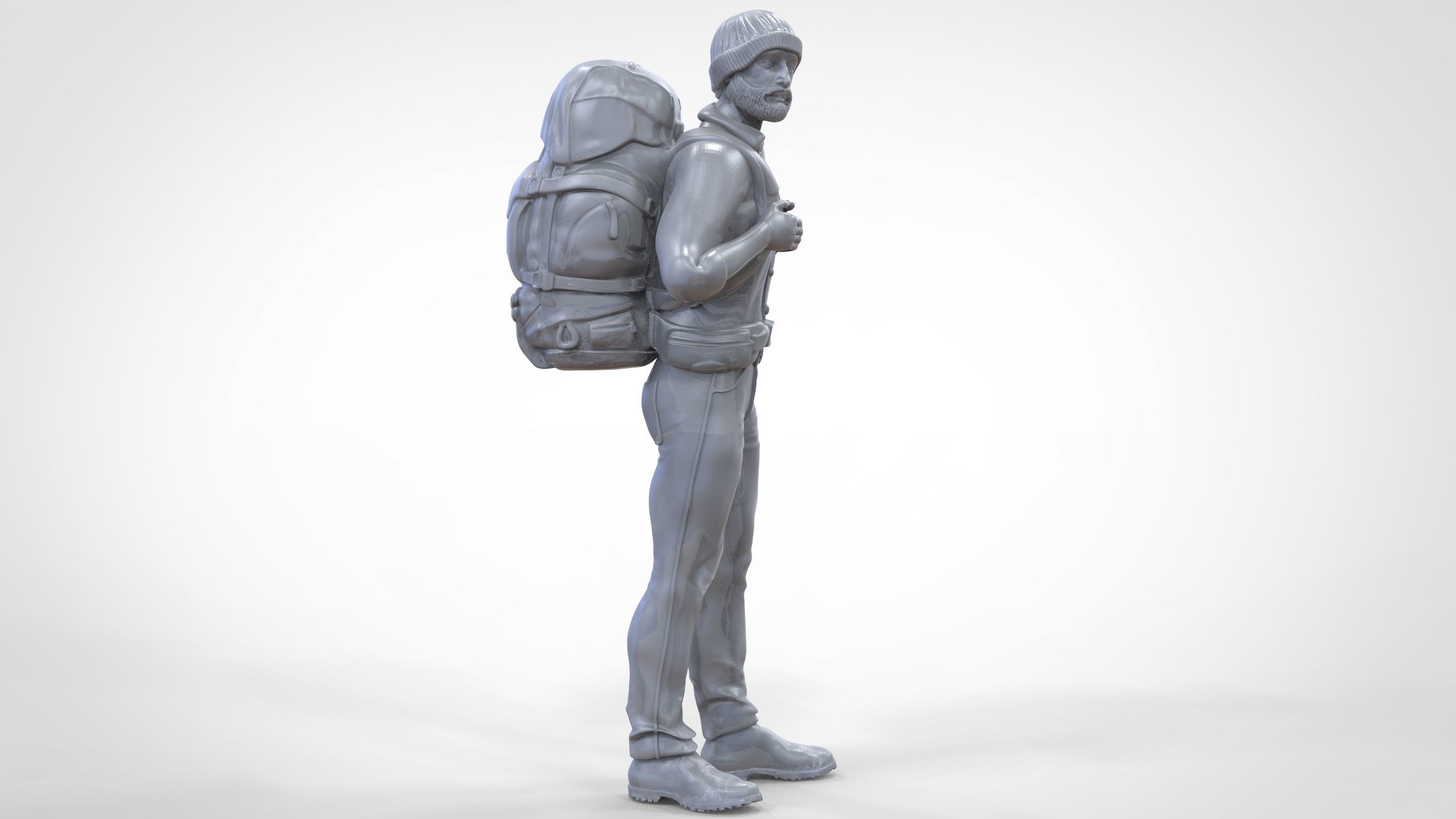 N1 Hiker 1 64 Miniature standing 3D print model_28