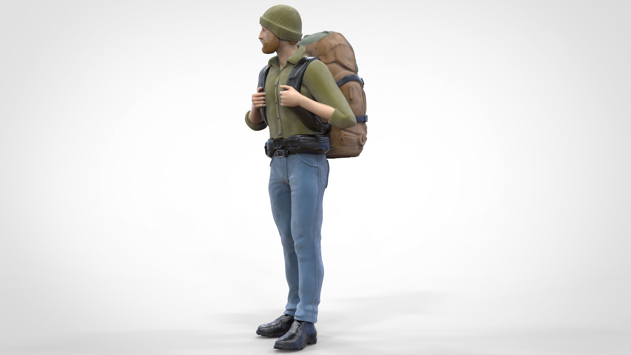 N1 Hiker 1 64 Miniature standing 3D print model_7