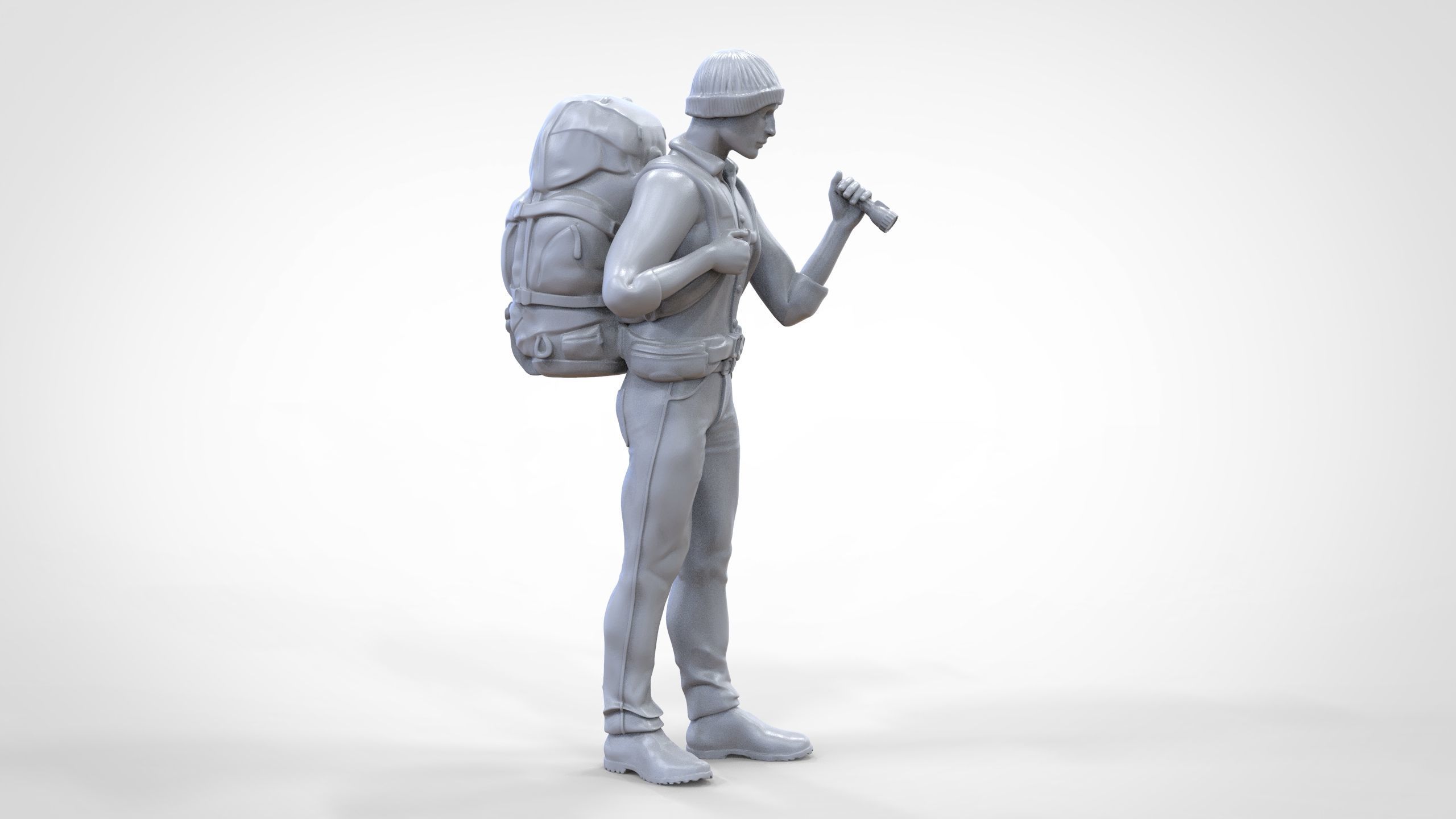 N1 Hiker 1 64 Miniature standing 3D print model_26