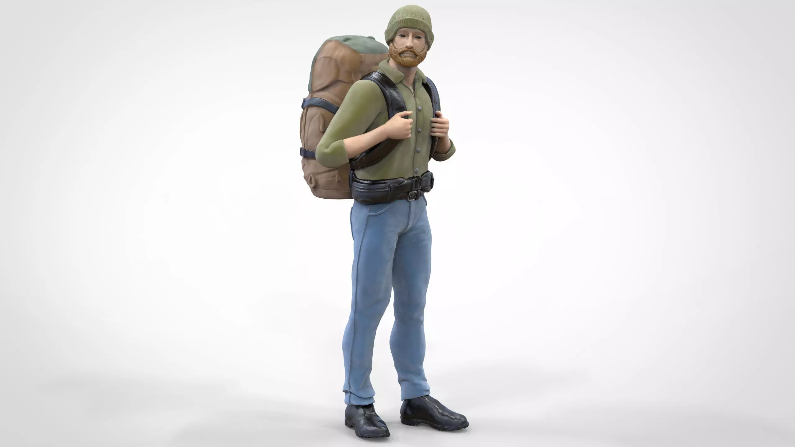 N1 Hiker 1 64 Miniature standing 3D print model_0