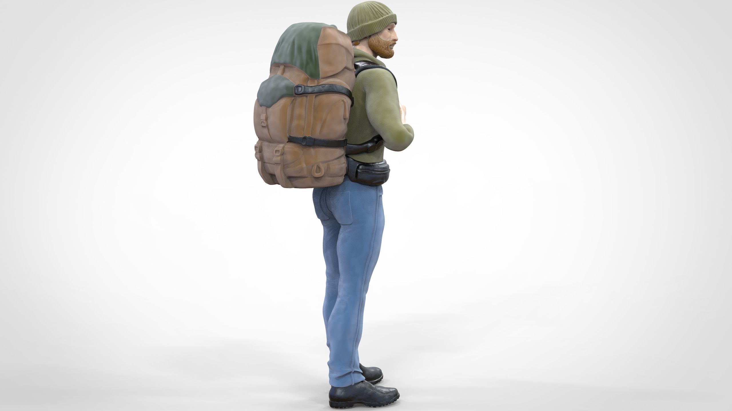 N1 Hiker 1 64 Miniature standing 3D print model_19
