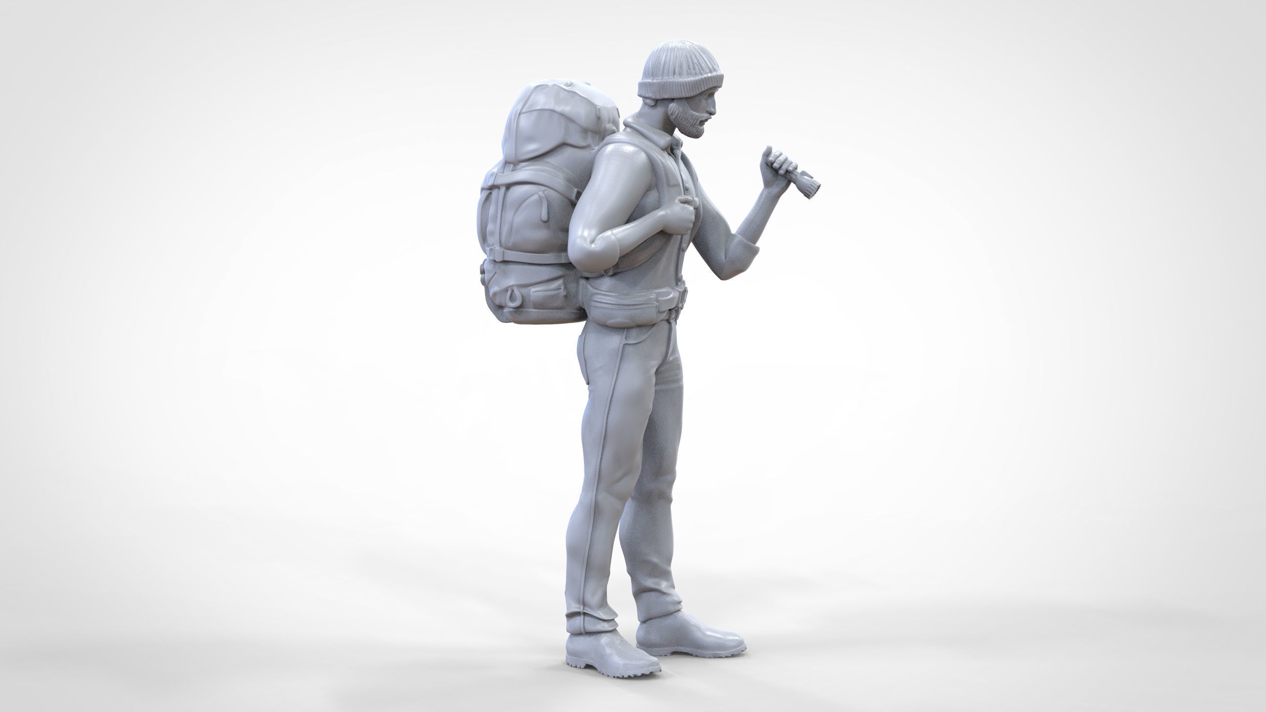 N1 Hiker 1 64 Miniature standing 3D print model_25
