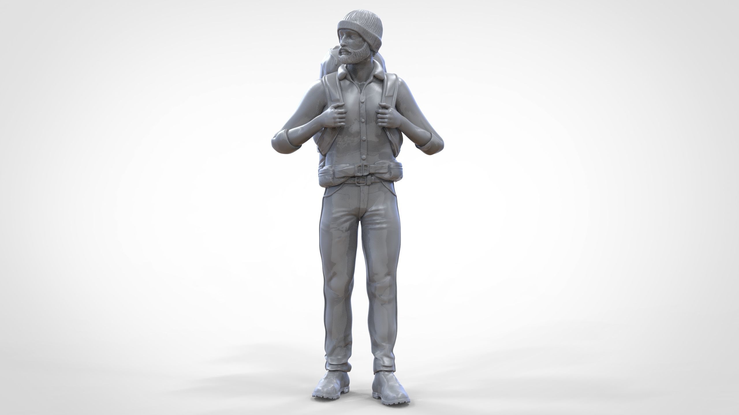 N1 Hiker 1 64 Miniature standing 3D print model_24