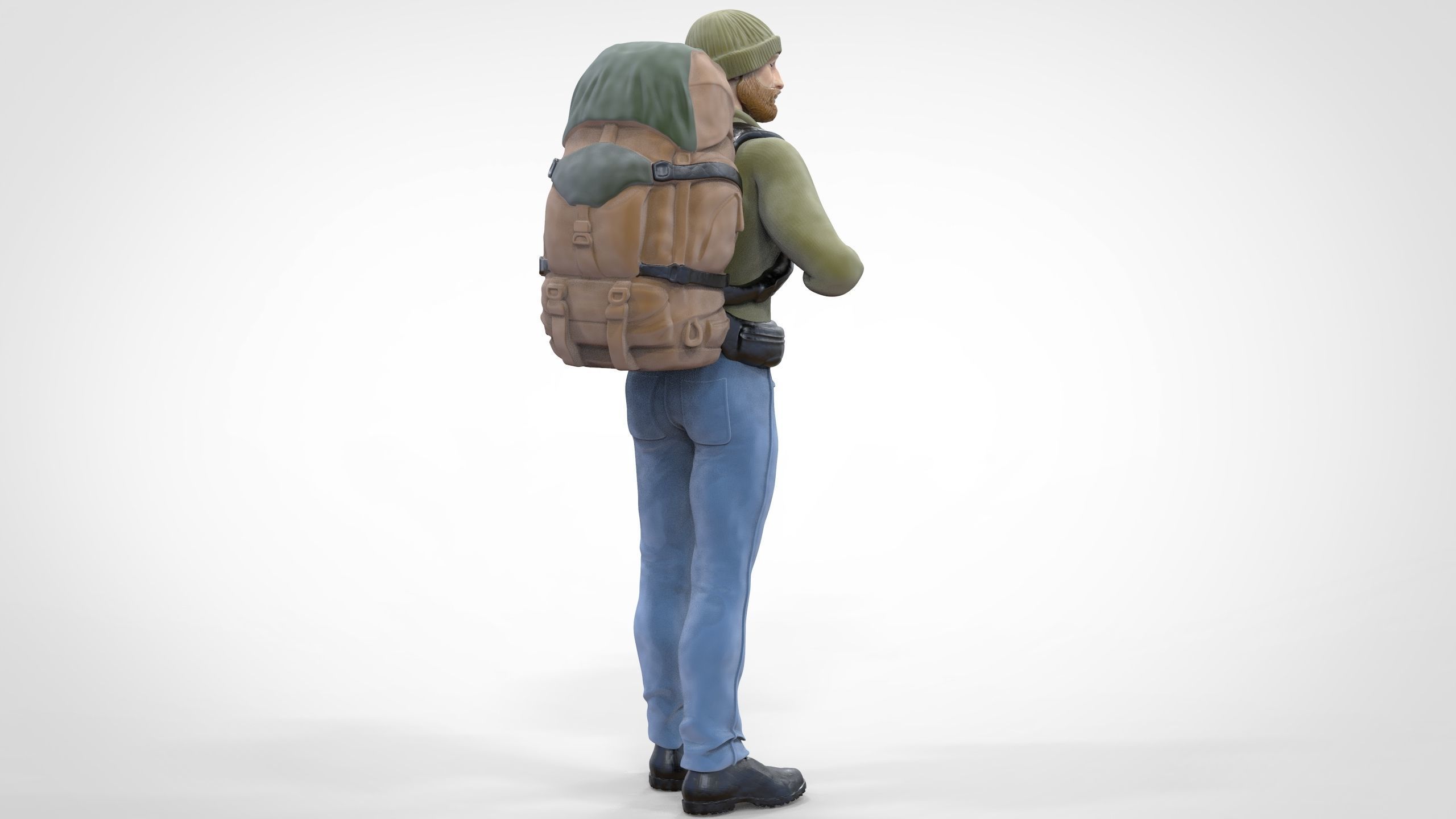 N1 Hiker 1 64 Miniature standing 3D print model_18