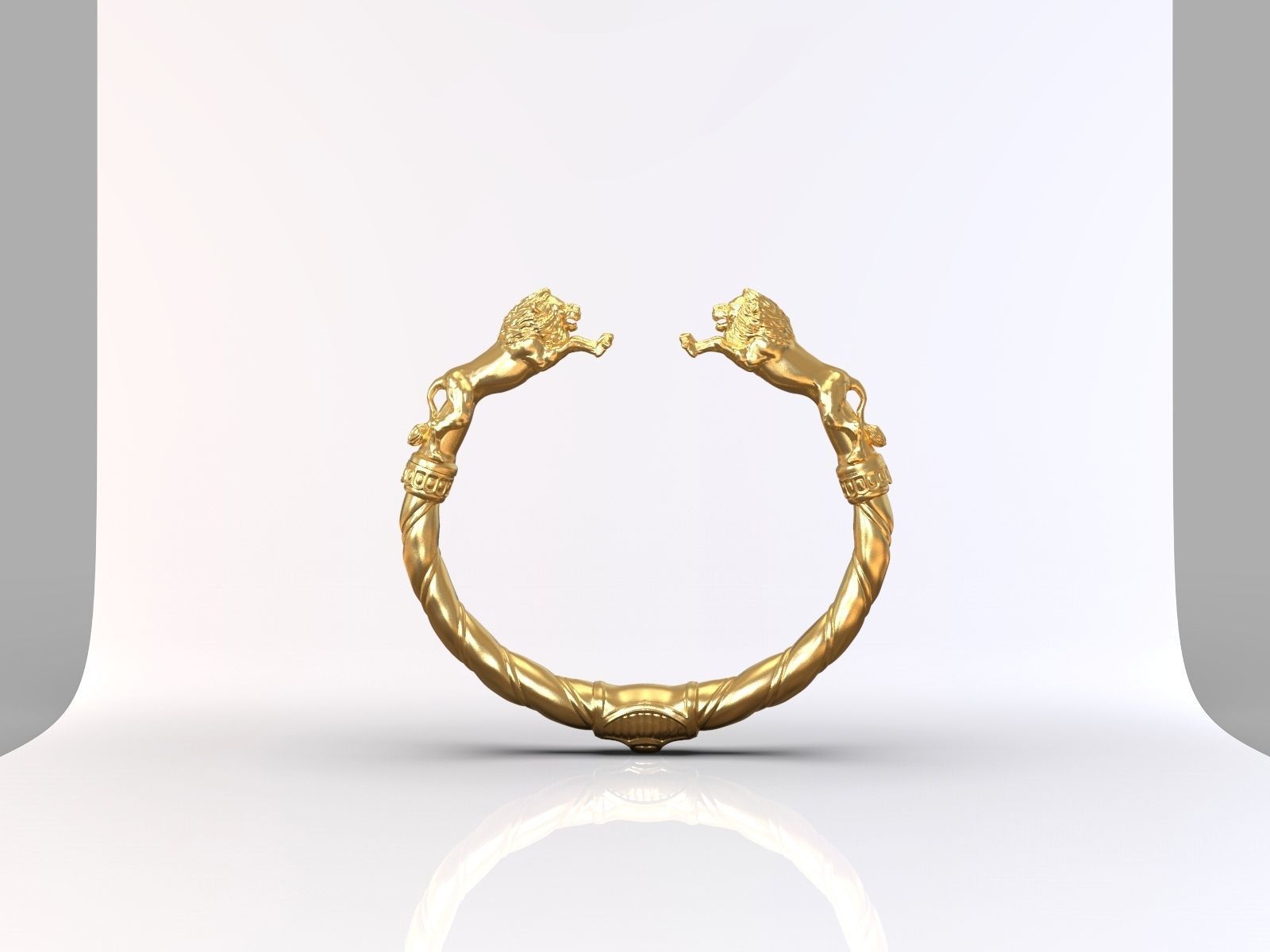 Lion Braclete 3D print model_3