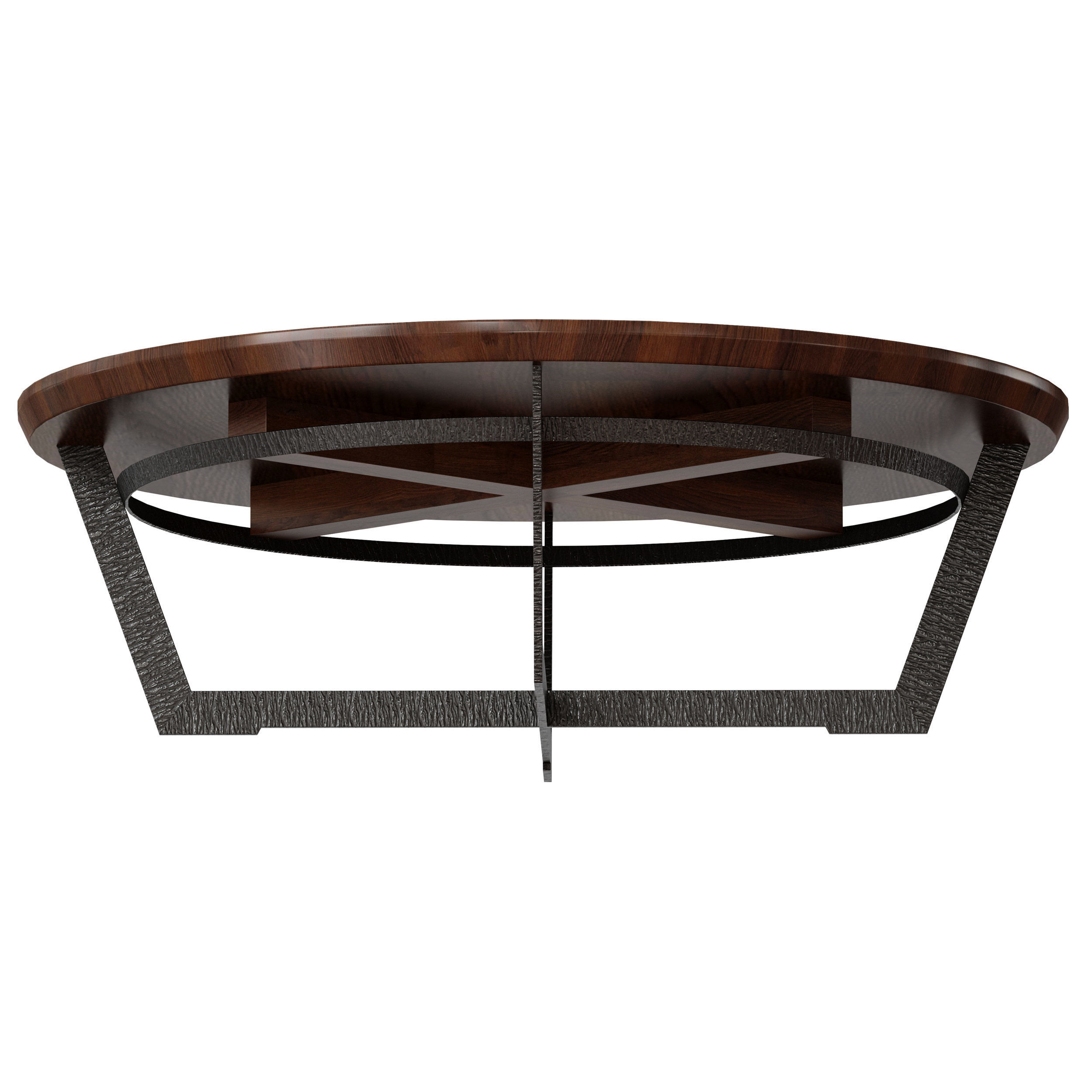 Verdad Wood Top Coffee Table Crate and Barrel 3D model_2