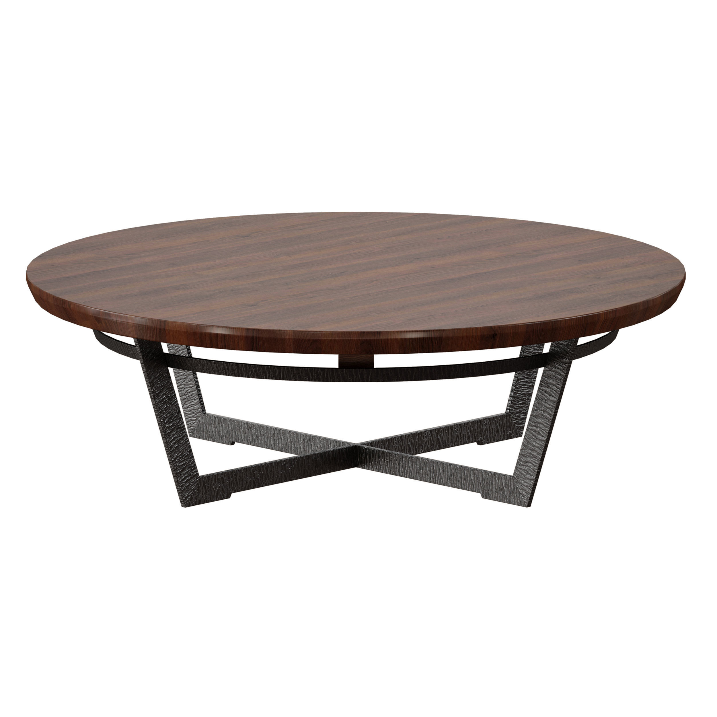 Verdad Wood Top Coffee Table Crate and Barrel 3D model_5
