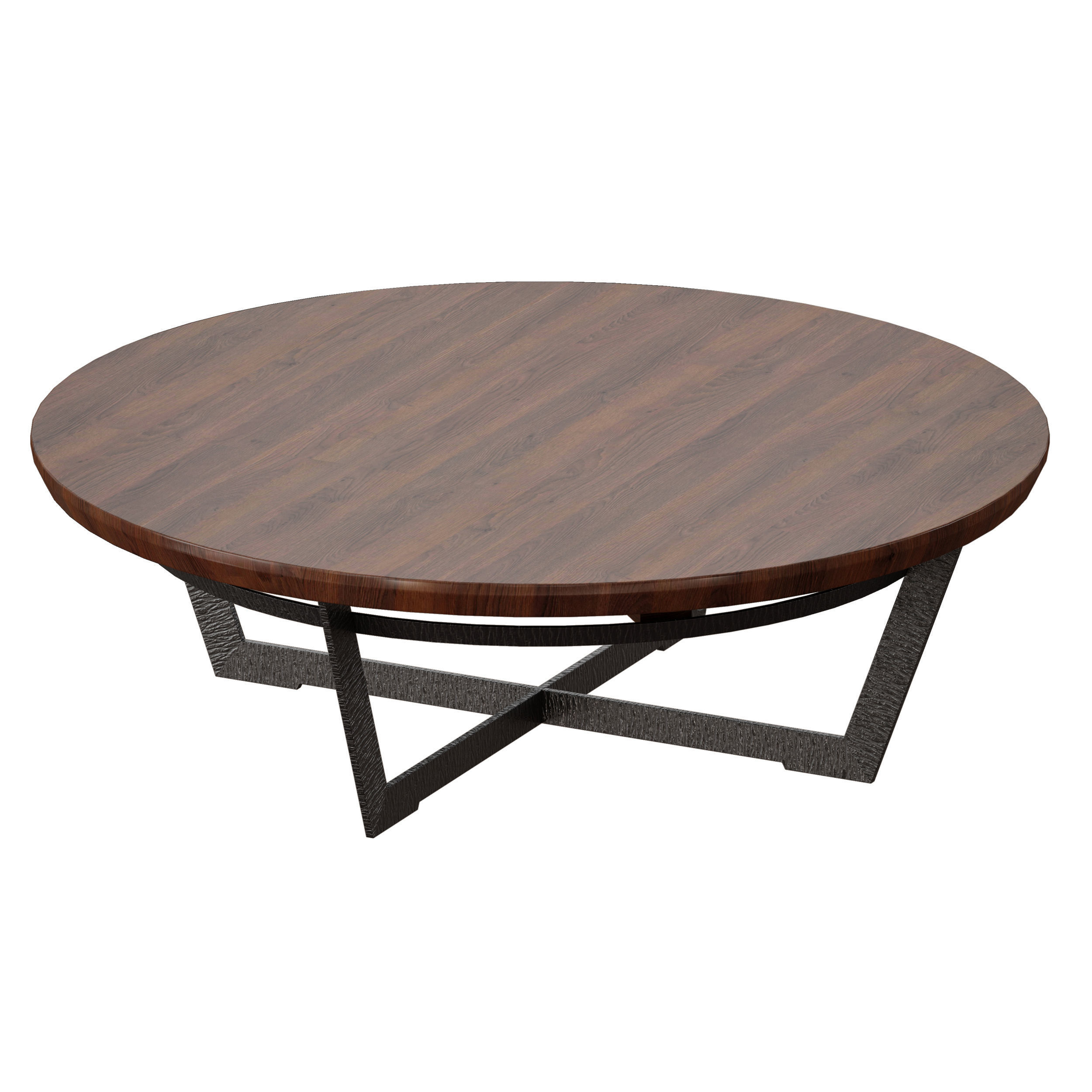 Verdad Wood Top Coffee Table Crate and Barrel 3D model_6