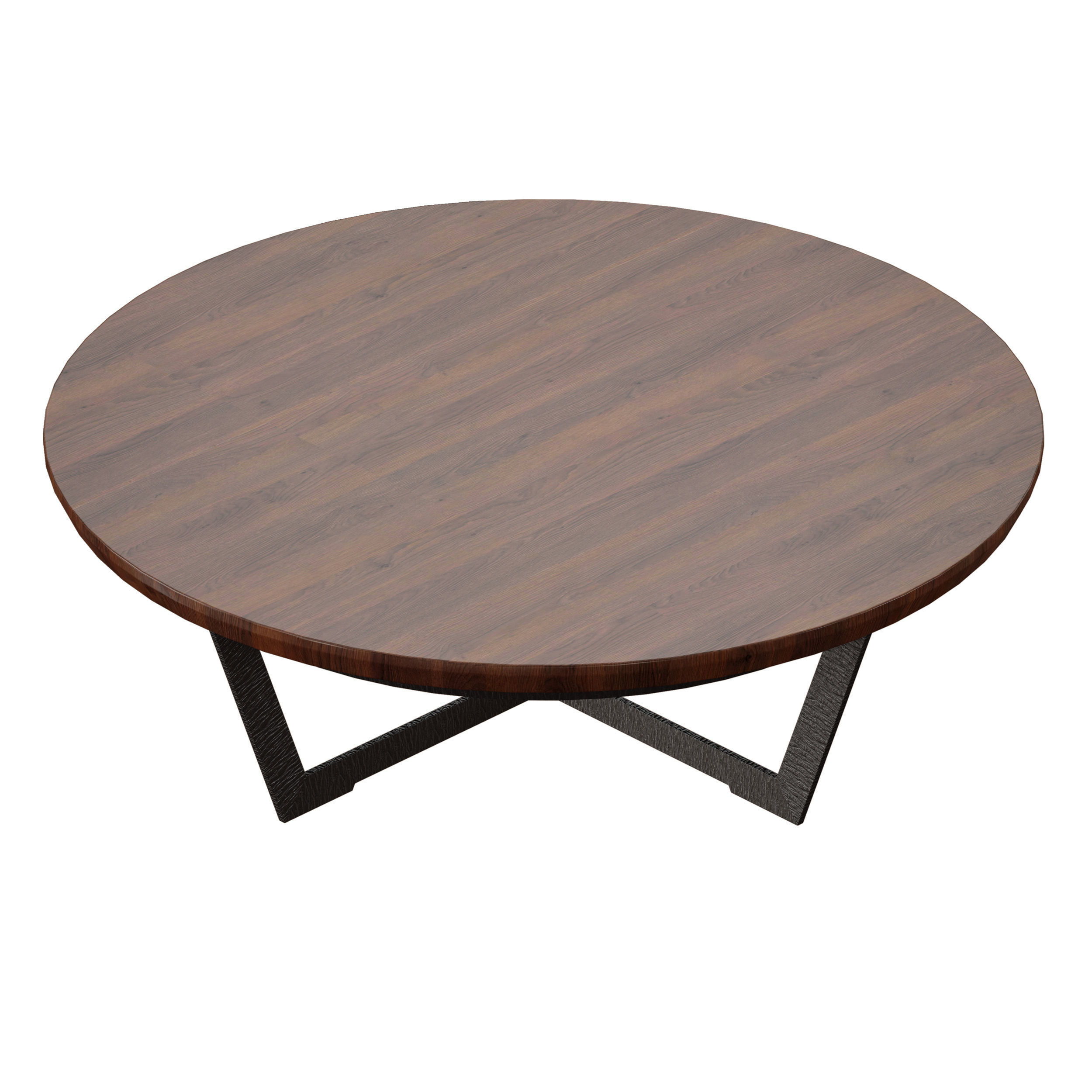 Verdad Wood Top Coffee Table Crate and Barrel 3D model_4