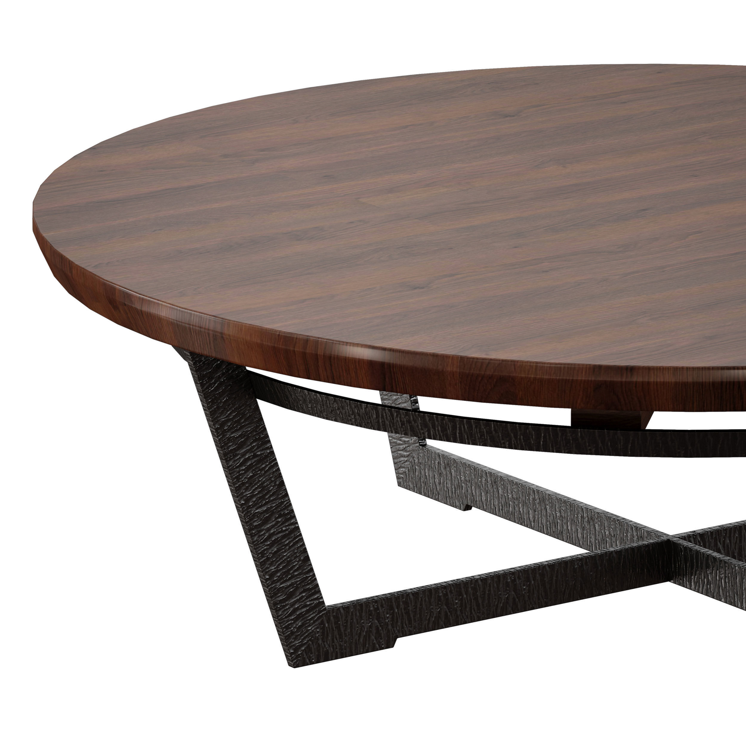 Verdad Wood Top Coffee Table Crate and Barrel 3D model_7