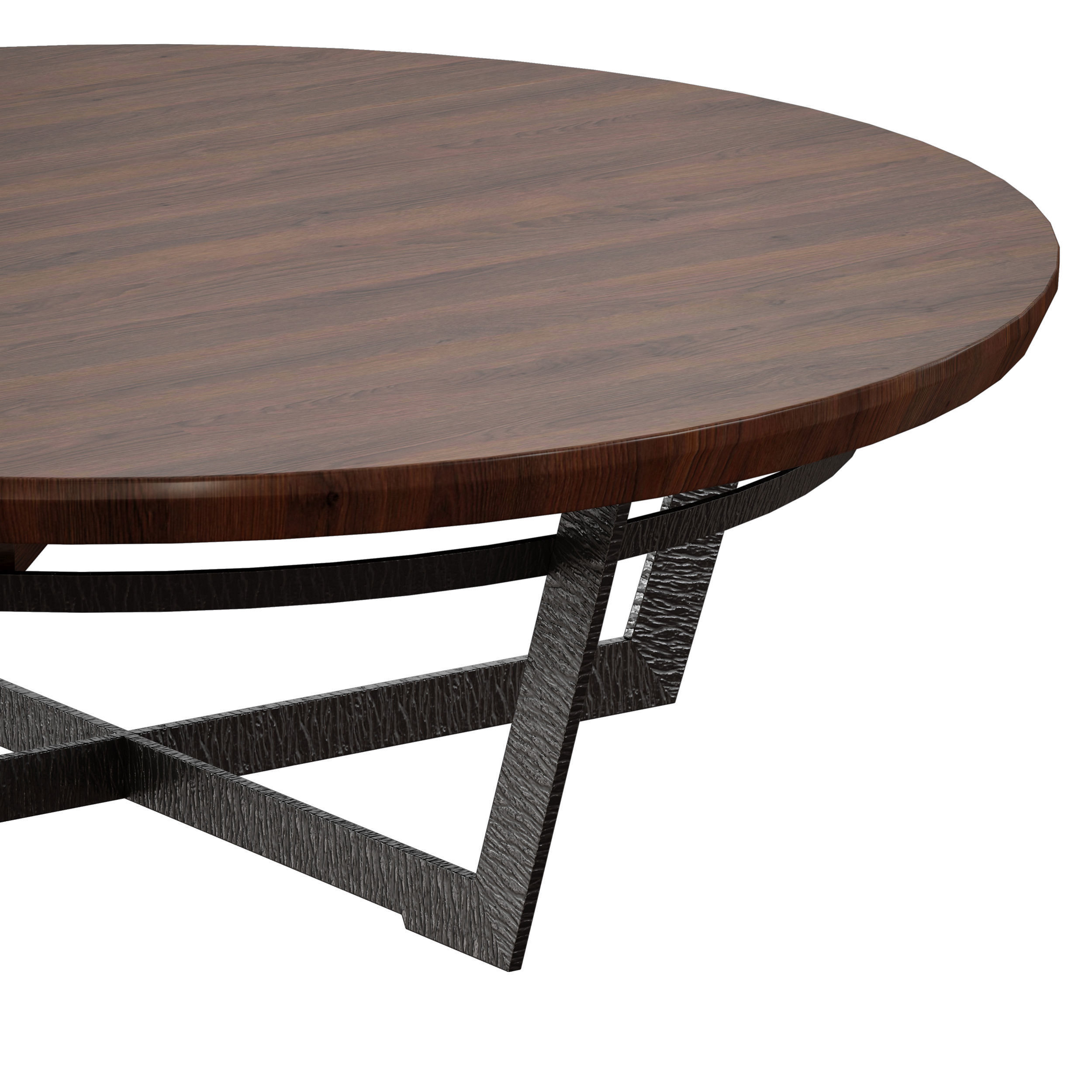 Verdad Wood Top Coffee Table Crate and Barrel 3D model_8