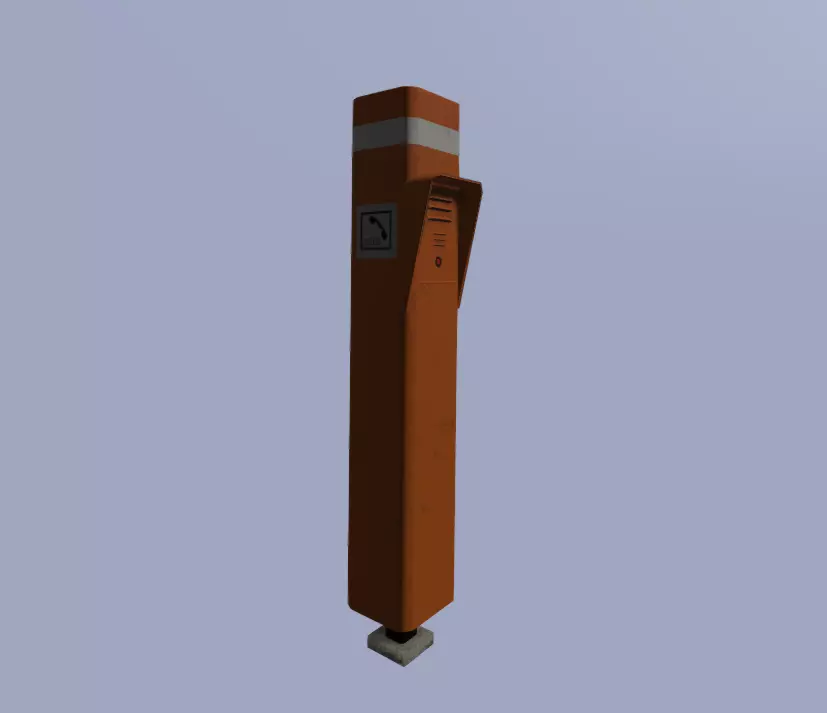 SOS Terminal Low-poly 3D model_0