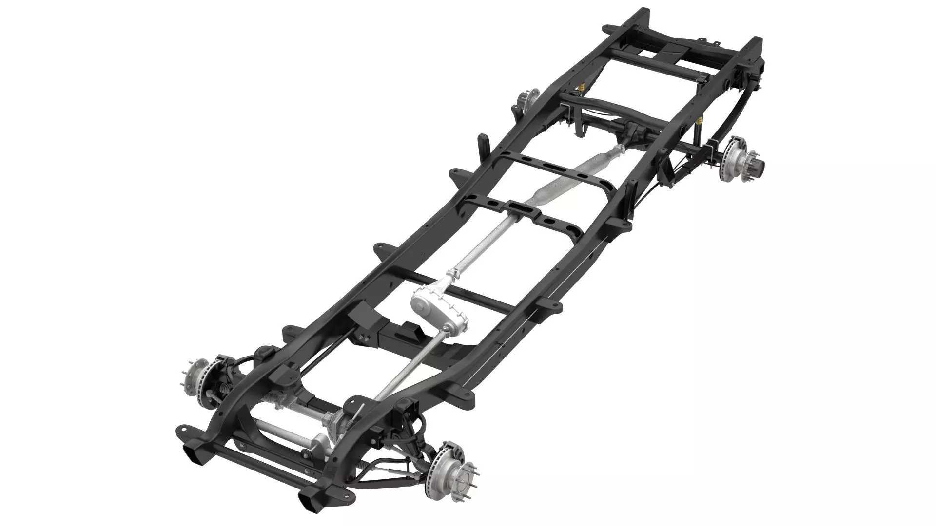 DUALLY PICKUP TRUCK CHASSIS 4WD IFS 3D model_0