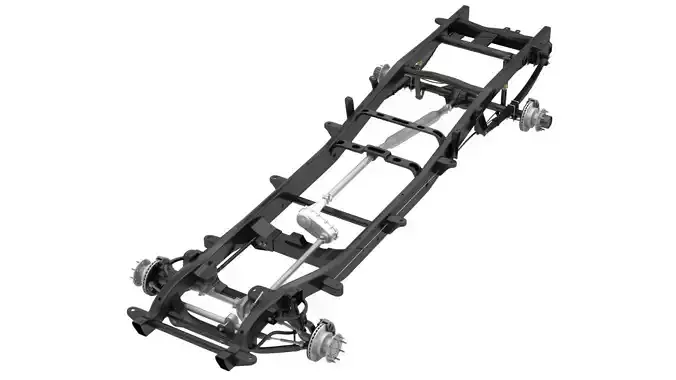 DUALLY PICKUP TRUCK CHASSIS 4WD IFS 3D model