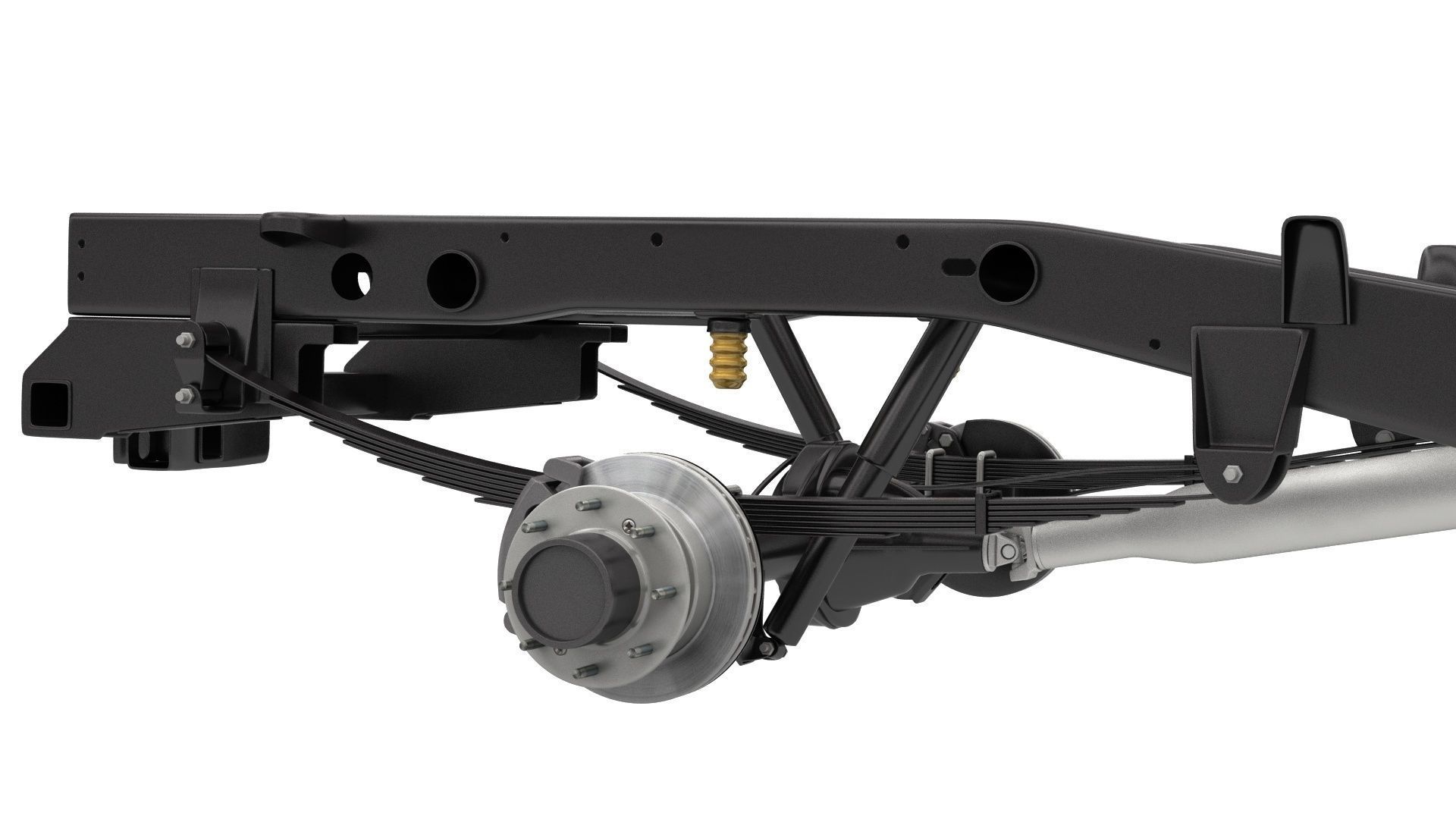 DUALLY PICKUP TRUCK CHASSIS 4WD IFS 3D model_7