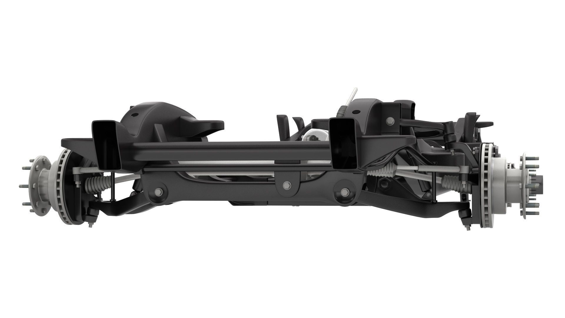 DUALLY PICKUP TRUCK CHASSIS 4WD IFS 3D model_4