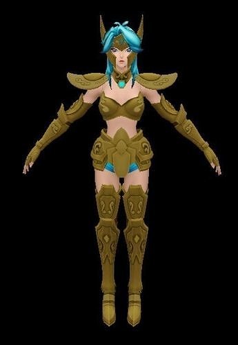 Saint Seya Acuario Woman 3D model