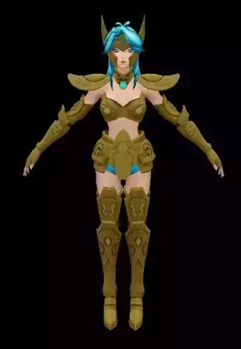 Saint Seya Acuario Woman 3D model