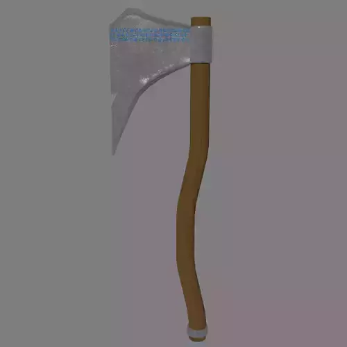 Stylized low-poly axe 3D model Free low-poly 3D model