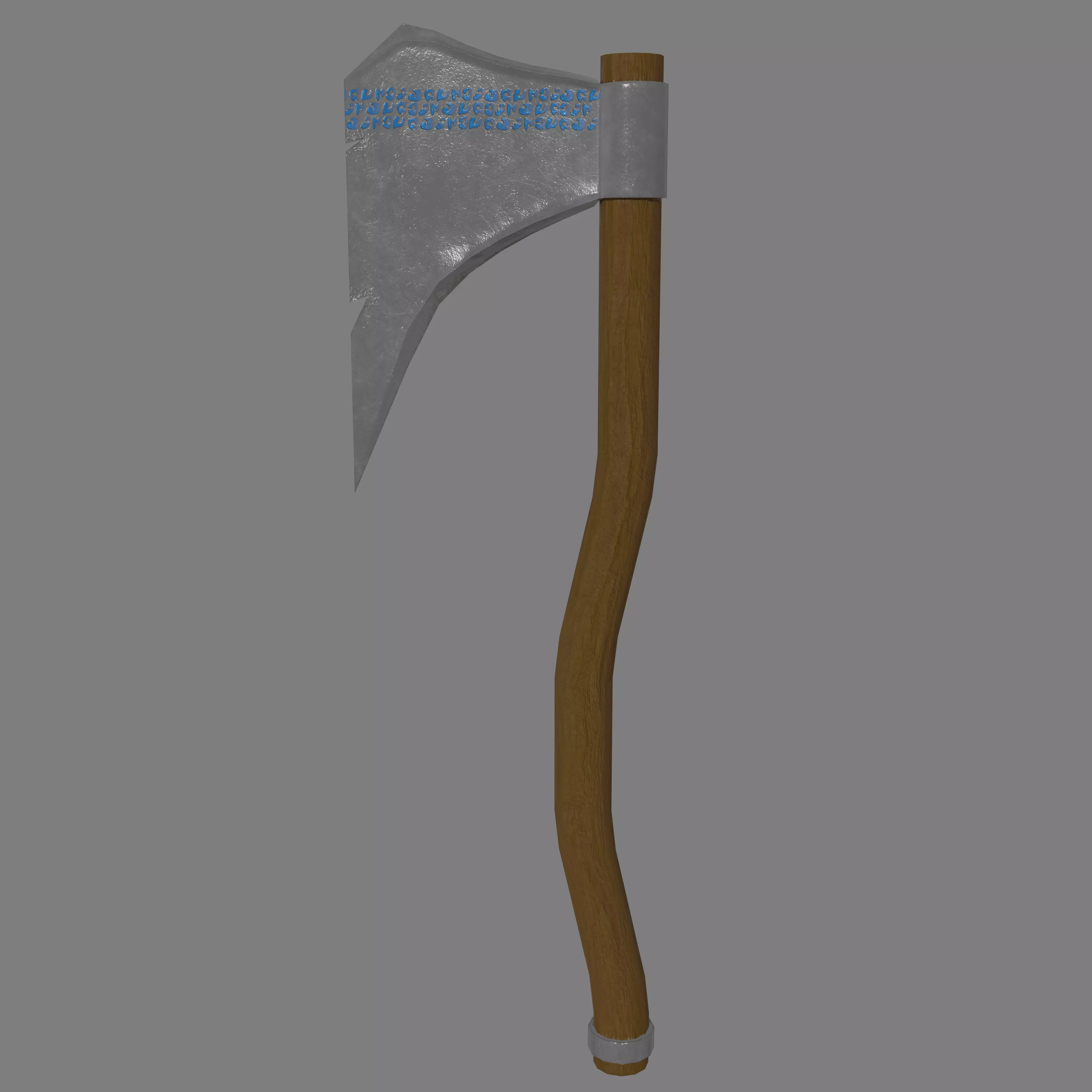 Stylized low-poly axe 3D model Free low-poly 3D model_0