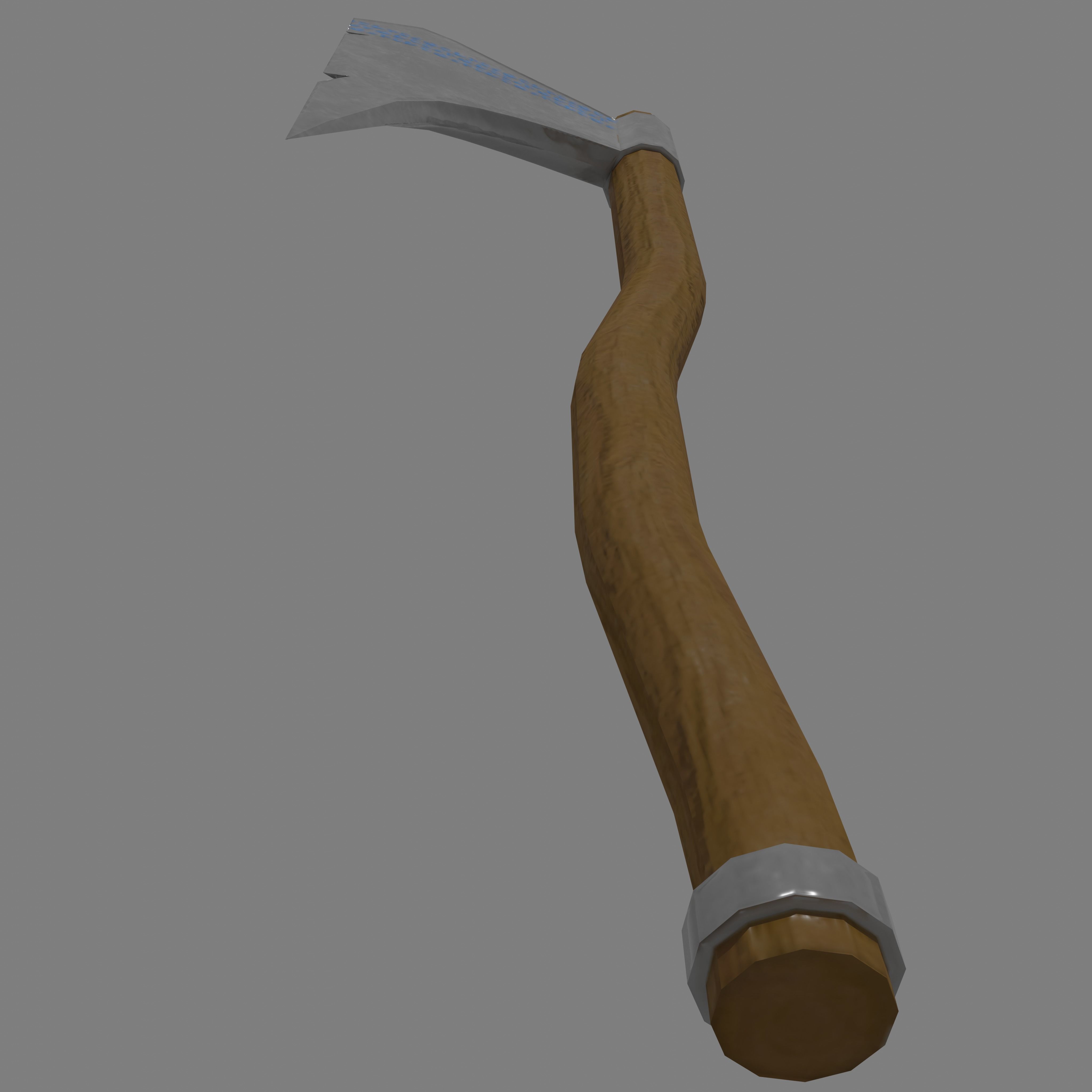 Stylized low-poly axe 3D model Free low-poly 3D model_11