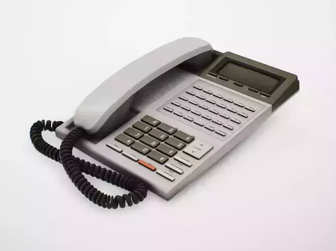 Old Office Telephone Low-poly 3D model