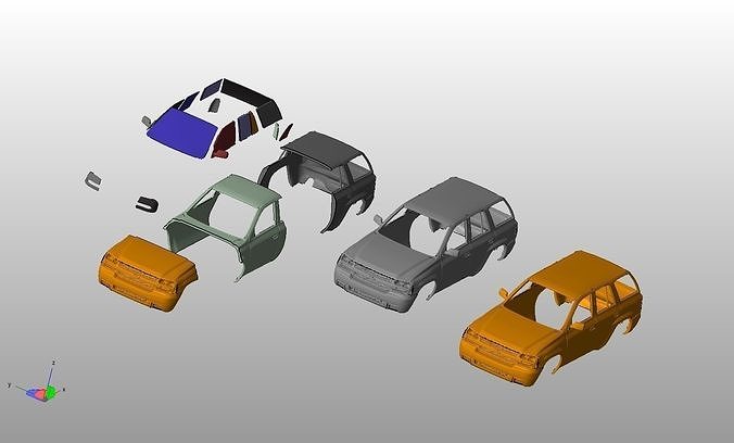 Chevrolet TrailBlaizer 2007 Body For Print 3D print model 7