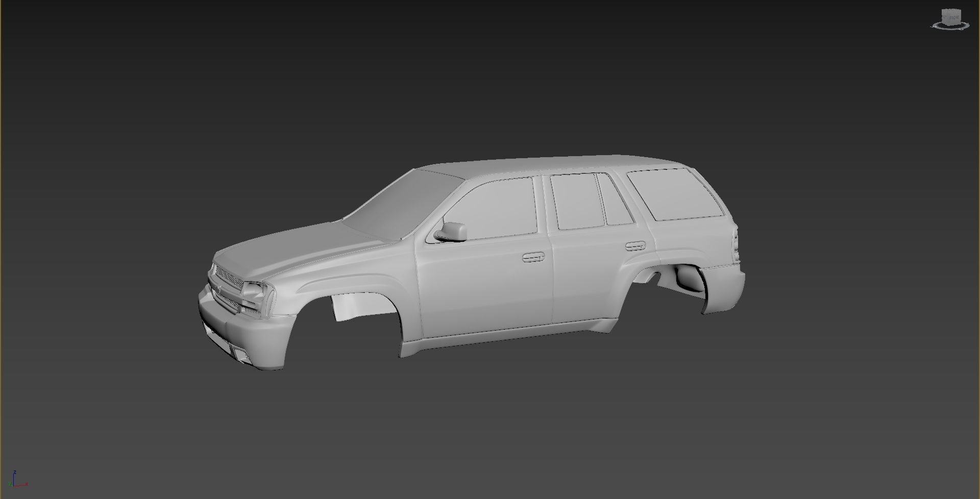Chevrolet TrailBlaizer 2007 Body For Print 3D print model_1