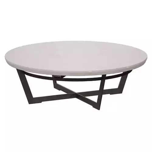 Verdad Round White Marble Coffee Table Crate and Barrel